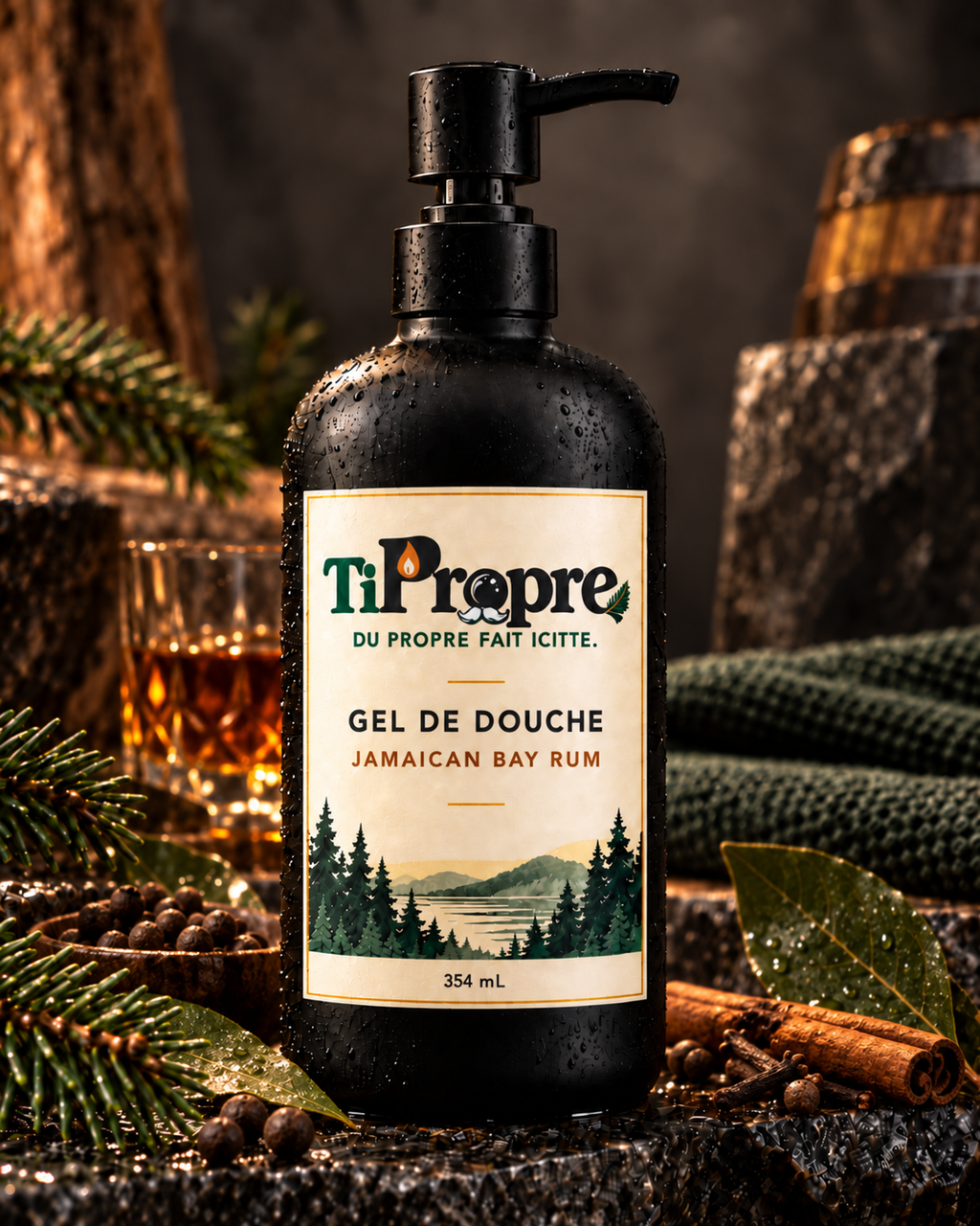 Bouteille de gel de douche TiPropre Jamaican Bay Rum