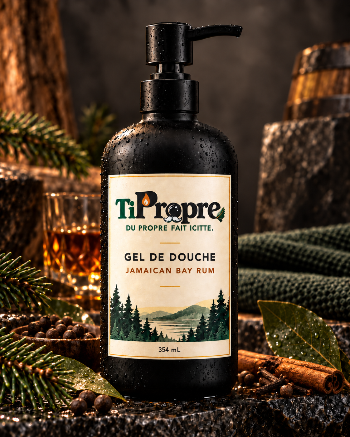 Bouteille de gel de douche TiPropre Jamaican Bay Rum