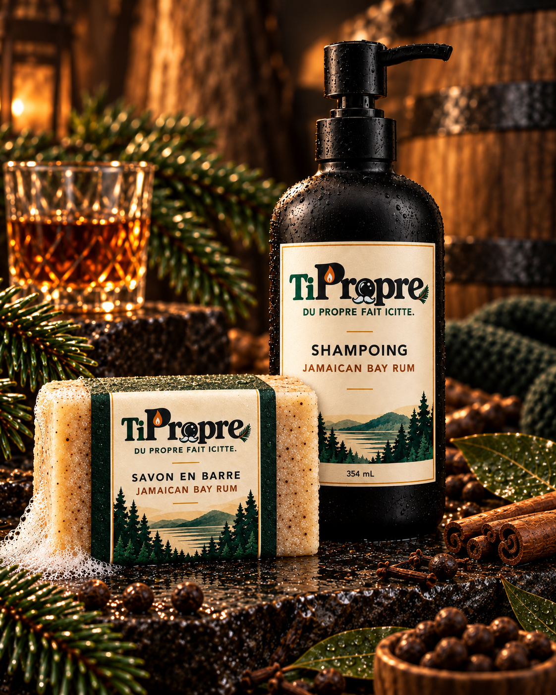 Duo des champions solide TiPropre : savon en barre et shampoing