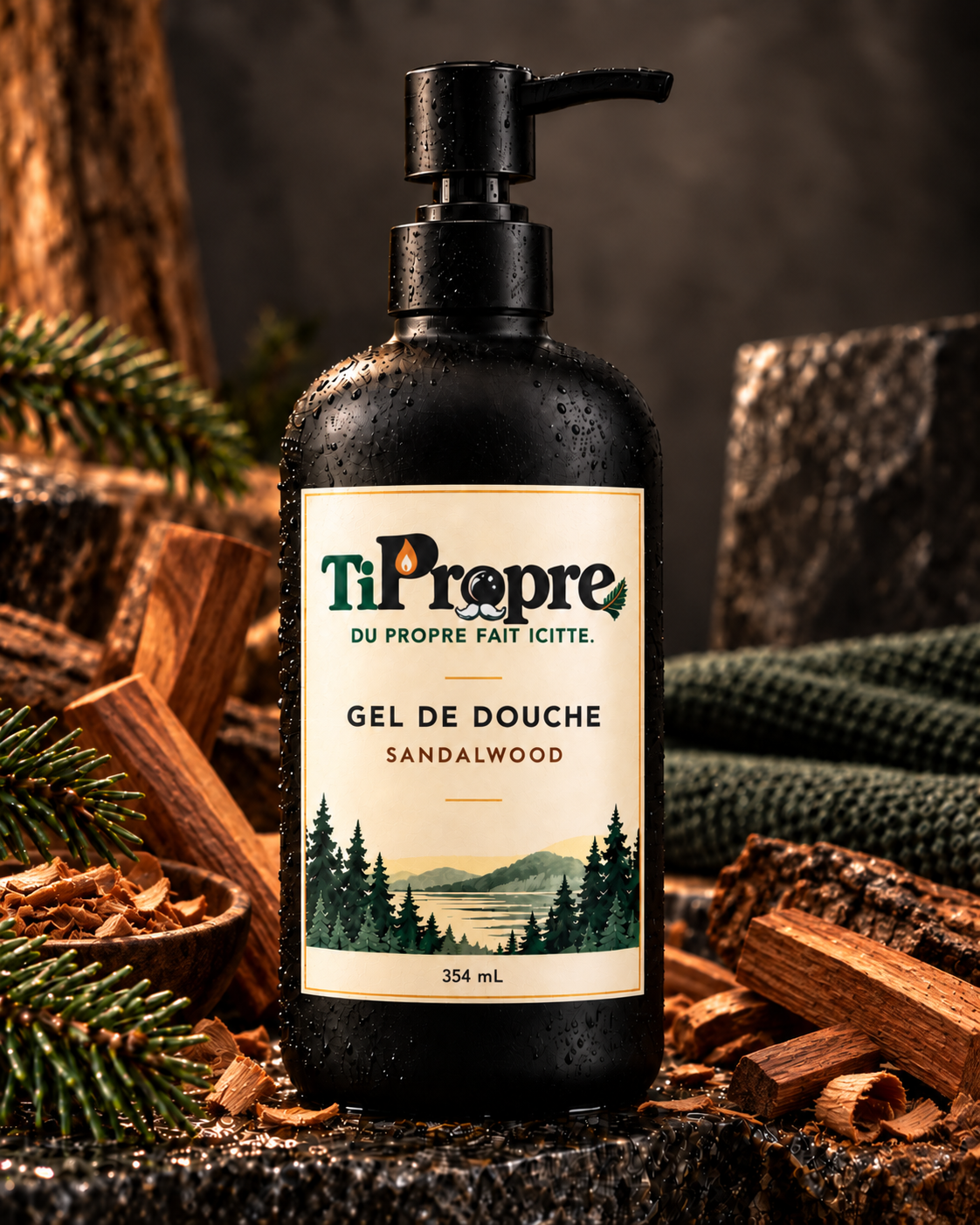 Bouteille de gel de douche TiPropre Sandalwood