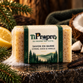 Savon en barre TiPropre Citron, coco et vanille avec bande de papier